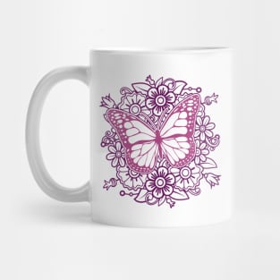 Flower Butterfly Mandala Mug